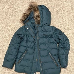 Kids Marmot Teal down jacket